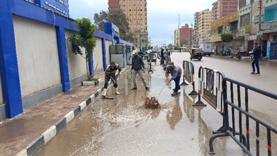رفع المياه بمدن محافظة كفر الشيخ تعرضت لهطول أمطار
