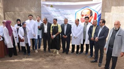علاج ١٨٩ حالة فى قافلة بيطرية لجامعة بنها بقرية بلتان فى طوخ