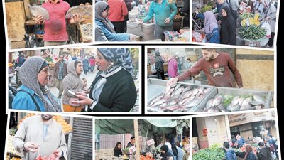 زحام شديد في الأسواق.. لشراء سلع رمضان