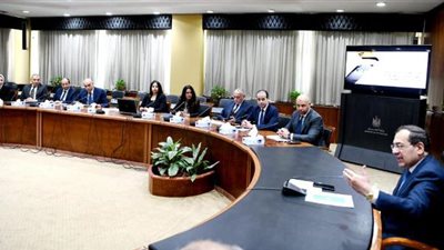 الملا يعقد اجتماعا مع رئيس البورصة المصرية ورؤساء شركات البترول