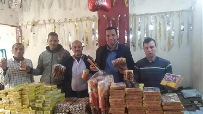 ضبط كميات كبيرة من الالعاب النارية المخالفة بالفيوم