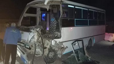 وفاة مواطن وإصابة ١٠ آخرين في تصادم اتوبيسين بالعين السخنة