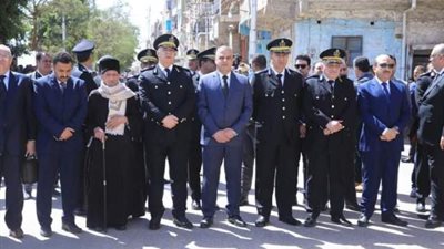 محافظ سوهاج يتقدم الجنازة العسكرية لمدير أمن بورسعيد