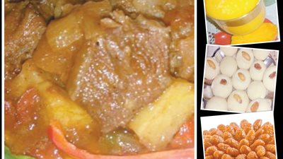 الإفطار: كباب حله بالبطاطس والحلو: صوابع زينب ..والغريبه