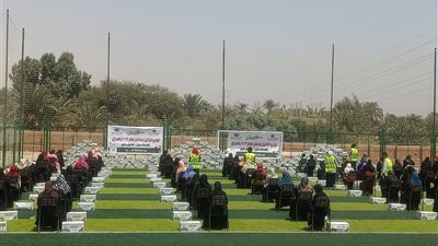 ٣٥٠كرتونة مواد غذائية هدية الأورمان للأسر الأولى بالرعاية بنقادة