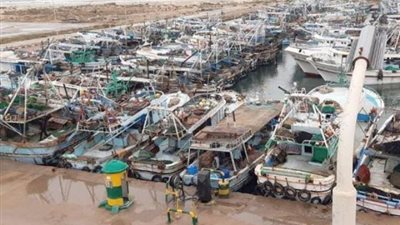 إغلاق ميناء الصيد البحري ببرج البرلس لسوء الأحوال الجوية