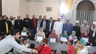 مستقبل وطن بالجيزة يكرم حفظة القرآن بالشوبك الغربي بالبدرشين