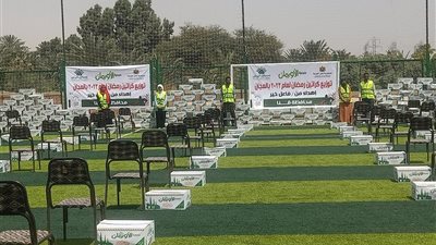 الاورمان وزعت ٤٨٠٠ كرتونه مواد غذائية خلال شهر رمضان