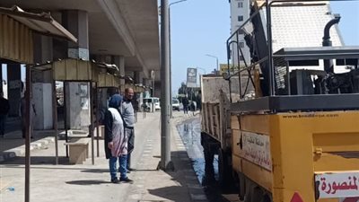 رفع 1350طن قمامة و40 طن اتربة من الشوارع والميادين بالمنصورة