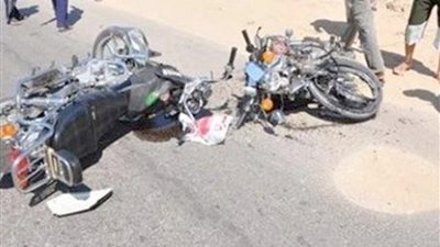 مصرع 3 بينهم شقيقين وإصابة آخر فى تصادم بين دراجات نارية بالفيوم