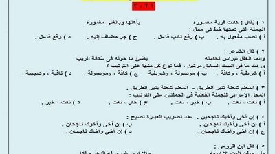 100 سؤال نحو وإجابتهم لن يخرج عنهم امتحان العربي للثانوية العامة