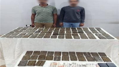 ضبط 100 طربة لمخدر الحشيش بحوزة شخصين في قنا