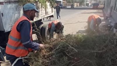 متابعة أعمال النظافة بحيِّ أول الإسماعيلية