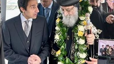 السفير بسام راضي يستقبل قداسة البابا تواضروس الثاني في روما