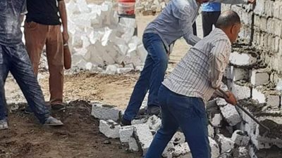 قرى مركز المنيا تتصدى لإزالة خمس حالات تعدى على اراضى زراعية