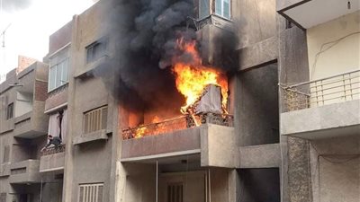 مصرع طفل اثر حريق هائل بشقة سكنية بالهرم