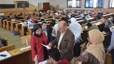 إنتظام امتحانات حقوق السادات فى اليوم الاول