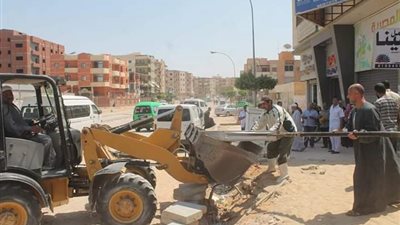 رصف ورفع كفاءة طريق أبوبكر الصديق بمدينة السادات وفقاً لأعلي معايير الجودة.. صــــــــــــور