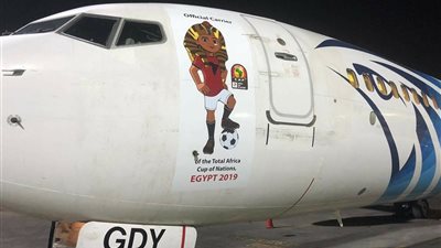 تميمة بطولة كأس الأمم الافريقية تزين اسطول مصر للطيران .. صور