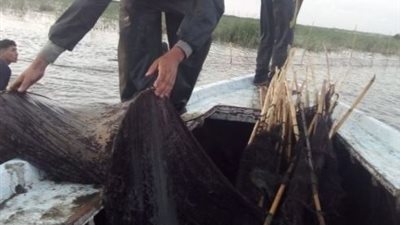 حملة لازلة التعديات علي بحيرة البرلس
