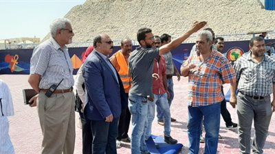 رئيس مياة القناة يطمئن علي استاد السويس استعداداً لأمم افريقيا