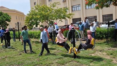 افتتاح حدائق رياضية وصالات جيم بحرم جامعة كفرالشيخ