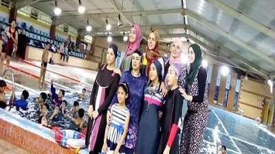 يوم رياضي للأطفال بجامعة الزقازيق علي حمام السباحة بكلية التربية الرياضية بنات