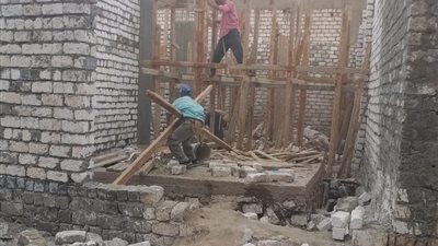 ايقاف حالتين تعدي بالبناء بمطاى البلد