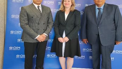 وزير العمل يؤكد على أهمية استمرار التعاون مع منظمة الهجرة الدولية