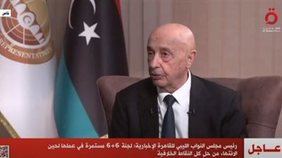 عقيلة صالح للقاهرة الإخبارية: مصلحة ليبيا ووحدتها أهم من القوانين