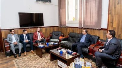 وفد الشركة المصرية لتطوير تقنيات التعليم فى زياره لجامعة بني سويف