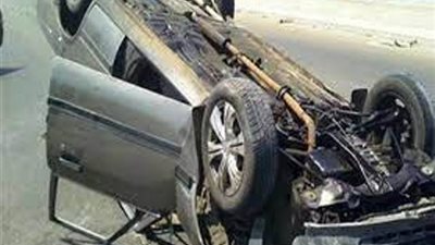 إصابة 3 إثر انقلاب سيارة فى أطفيح