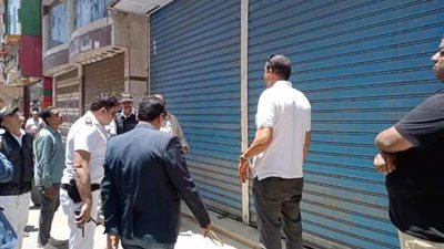 غلق 8 معارض وإيقاف تحويل شقة من سكنى إلى تجارى بالمنيا