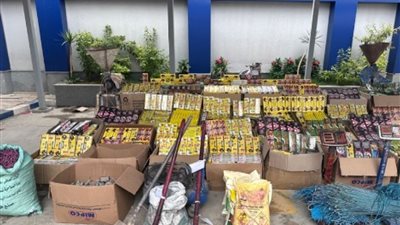 ضبط أكثر من مليون وحدة ألعاب نارية بحوزة مسجل خطر في الفيوم