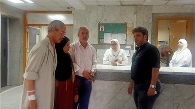 متابعة سير العمل بمستشفى التأمين الصحى ببنى سويف أول أيام العيد