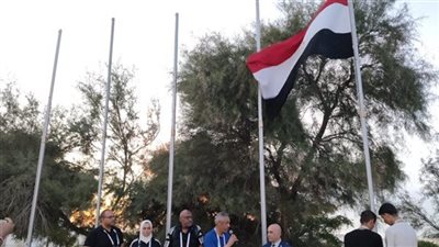 رفع علم مصر بمقر إقامة بعثات دورة الألعاب العربية بالجزائر