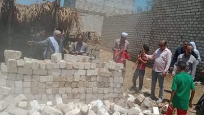 ازالة حالات تعدى على الاراضي الزراعيه وأملاك الدولة بالمنيا