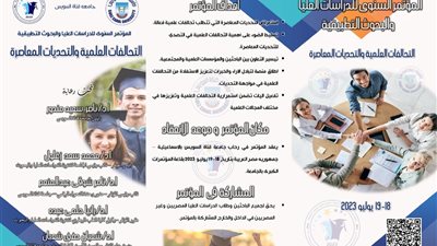 انطلاق مؤتمر الدراسات العليا والبحوث التطبيقية بجامعة القناة