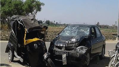 إصابة 4 فى تصادم ملاكي وتوك توك بالشرقية