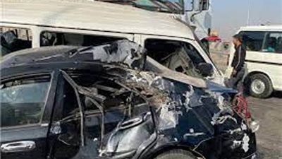 إصابة 2 فى تصادم سيارة ملاكي وميكروباص على طريق المنصورية