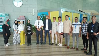 طلاب جامعة طيبة التكنولوجية يواصلون التدريب الصيفى بمطار الأقصر