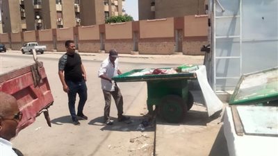 حملة لرفع الإشغالات بحي ثالث الإسماعيلية