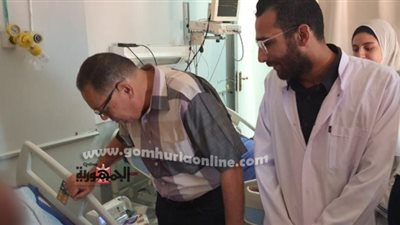 زيارة مفاجئة لمحافظ الشرقية بمستشفى الحسينية المركزي