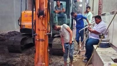 الانتهاء من إصلاح خط طرد محطة سعد زغلول بأبوكبير