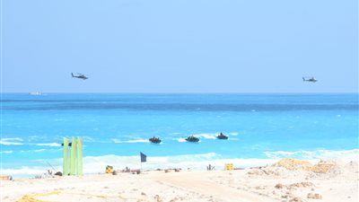 تنفيذ إحدى الأنشطةالبحريةضمن فعاليات التدريب المصرى الأمريكي المشترك