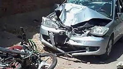 إصابة 3 في تصادم سيارة بموتوسيكل بطريق ديرب نجم فى الشرقية