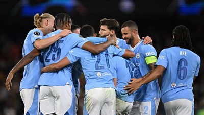 مانشستر سيتي يقسو على النجم الأحمر بثلاثية فى دورى أبطال أوروبا