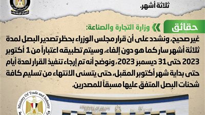 الحكومة تنفى إلغاء قرار حظر تصدير البصل لمدة ثلاثة أشهر