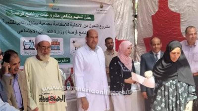 تسليم 128رأس اغنام واعلاف مجاناً للأسرالأكثر احتياجا بقرية ماقوسة