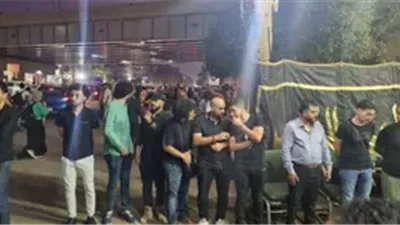 مصطفى بسيط ومحمد صلاح فى عزاء محمد بطاوي